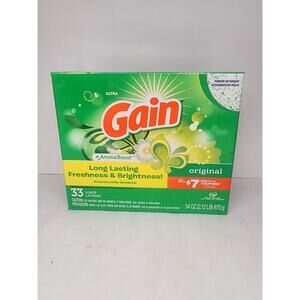 GAIN Powder Laundry Detergent for Regular & he Washers Original Scent 34 Oz(NEW)